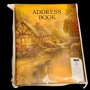 Lang Address Phone Number Book "A Quiet Evening" Art Thomas Kinkade 3-Ring adult